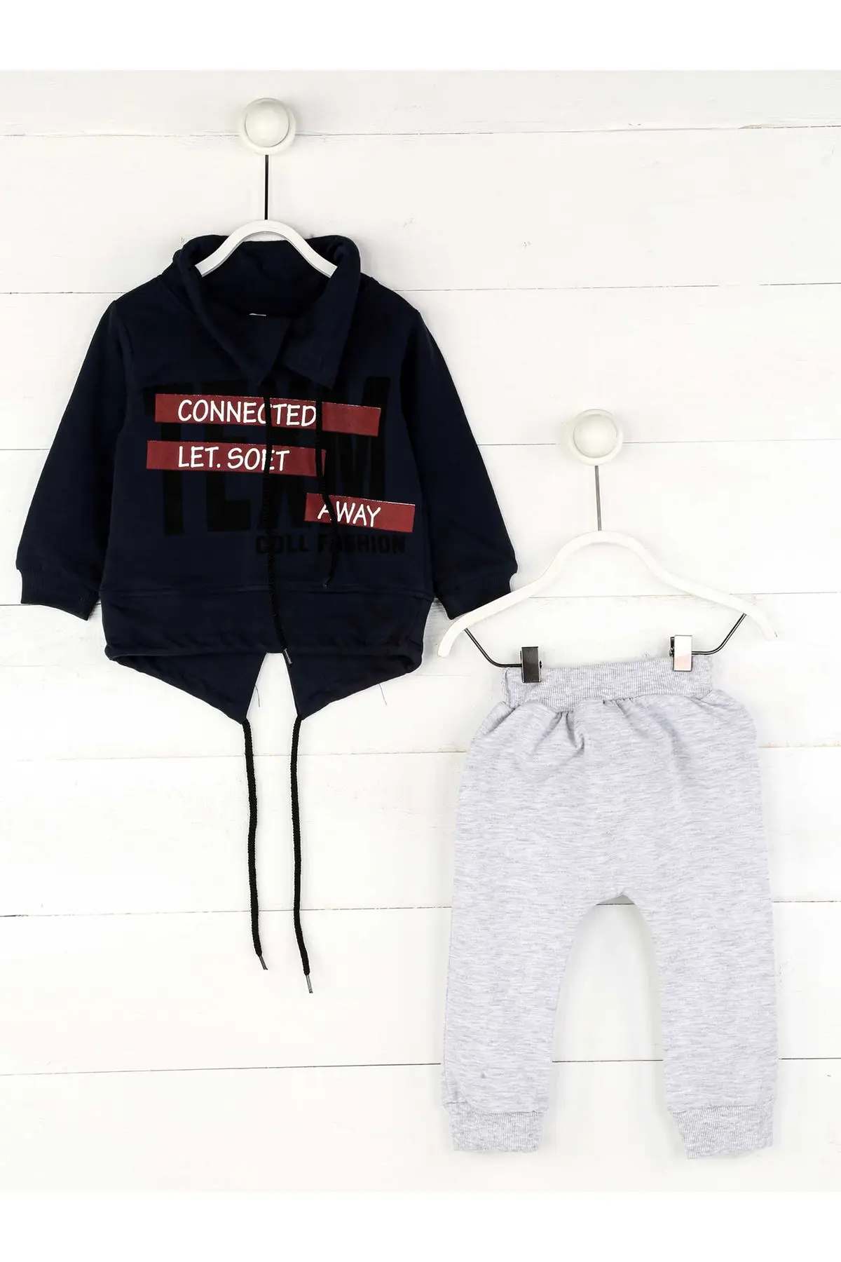 Темно синий серый сезонный костюм для мальчиков 2 li|Комплекты одежды девочек| |