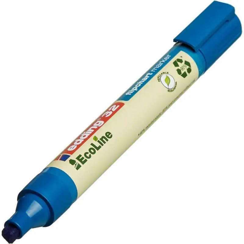 Маркер для флипчартов EDDING 32/3 Ecoline 1-5 мм синий скошен. наконечн 1183275 | Канцтовары