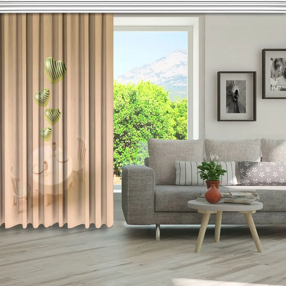 Занавес ужин с любовью воздушные шары в форме сердца на романтический обеденный