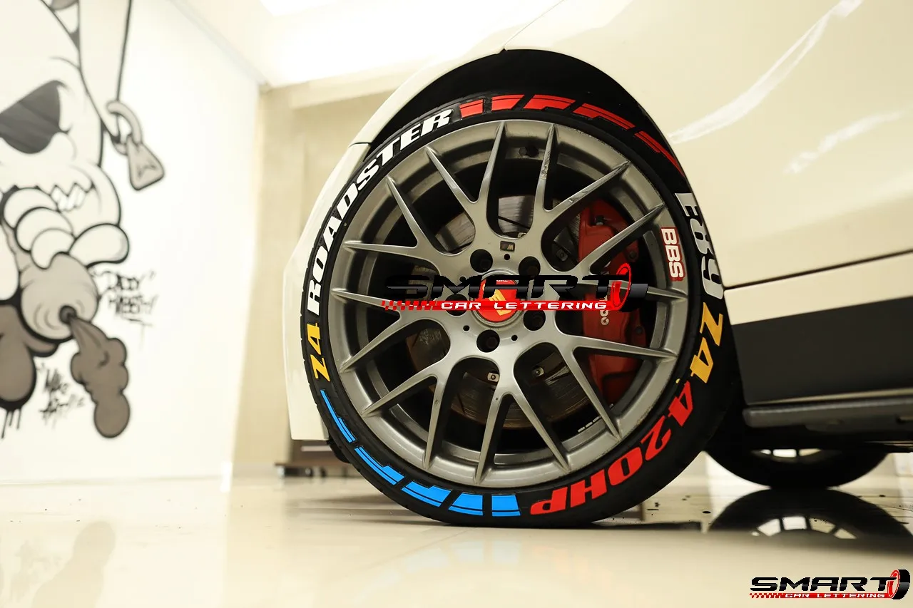 

Customizable Smart Tire Car Sticker Tread 3D Rubber 7 Colour Letter Motorcycle Decal Label A-Z 0-9 DIY Decoration