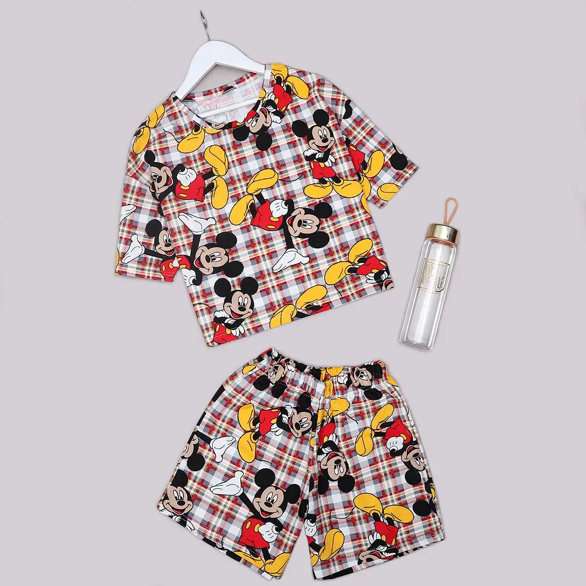 

Luxury Colorful Cartoon Short Cotton Pajamas 2 pieces Set