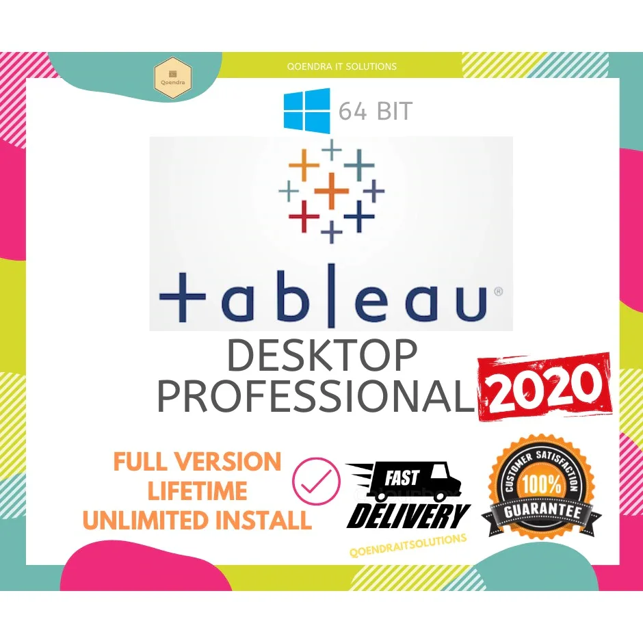 

Tableau Desktop 2020 Professional Edition Lebensdauer Aktivierung Lizenz software