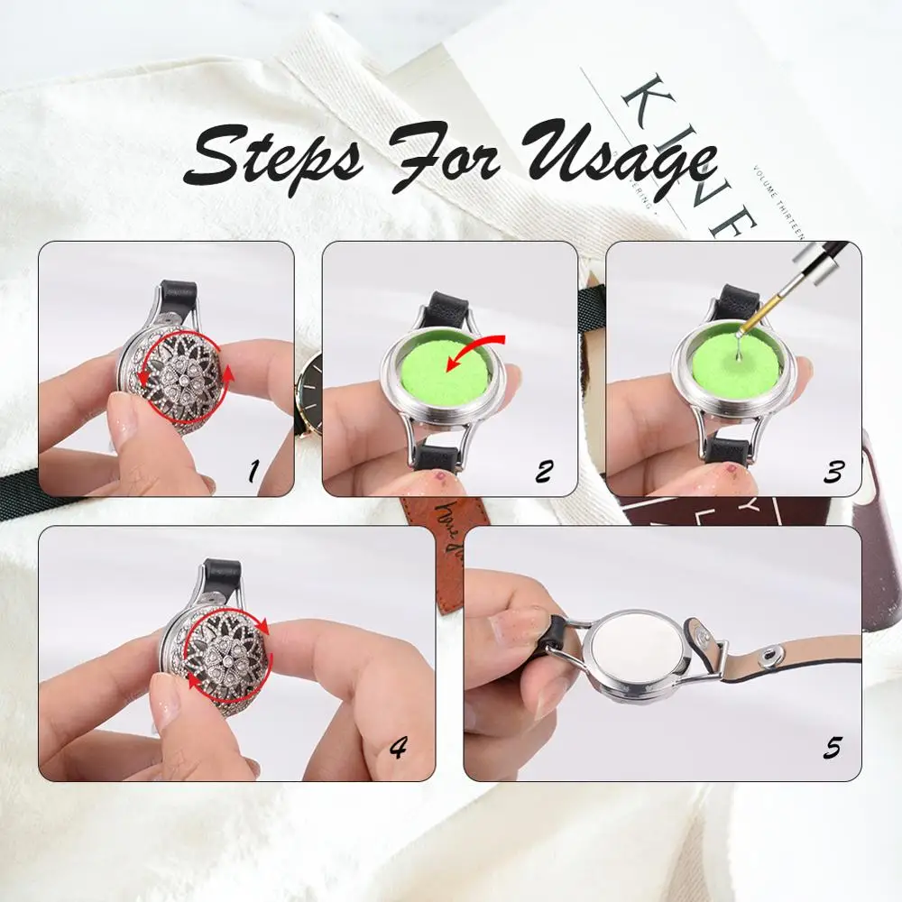 Белый K Нержавеющая сталь бриллиантовый трехмерный цветочный узор открывающийся