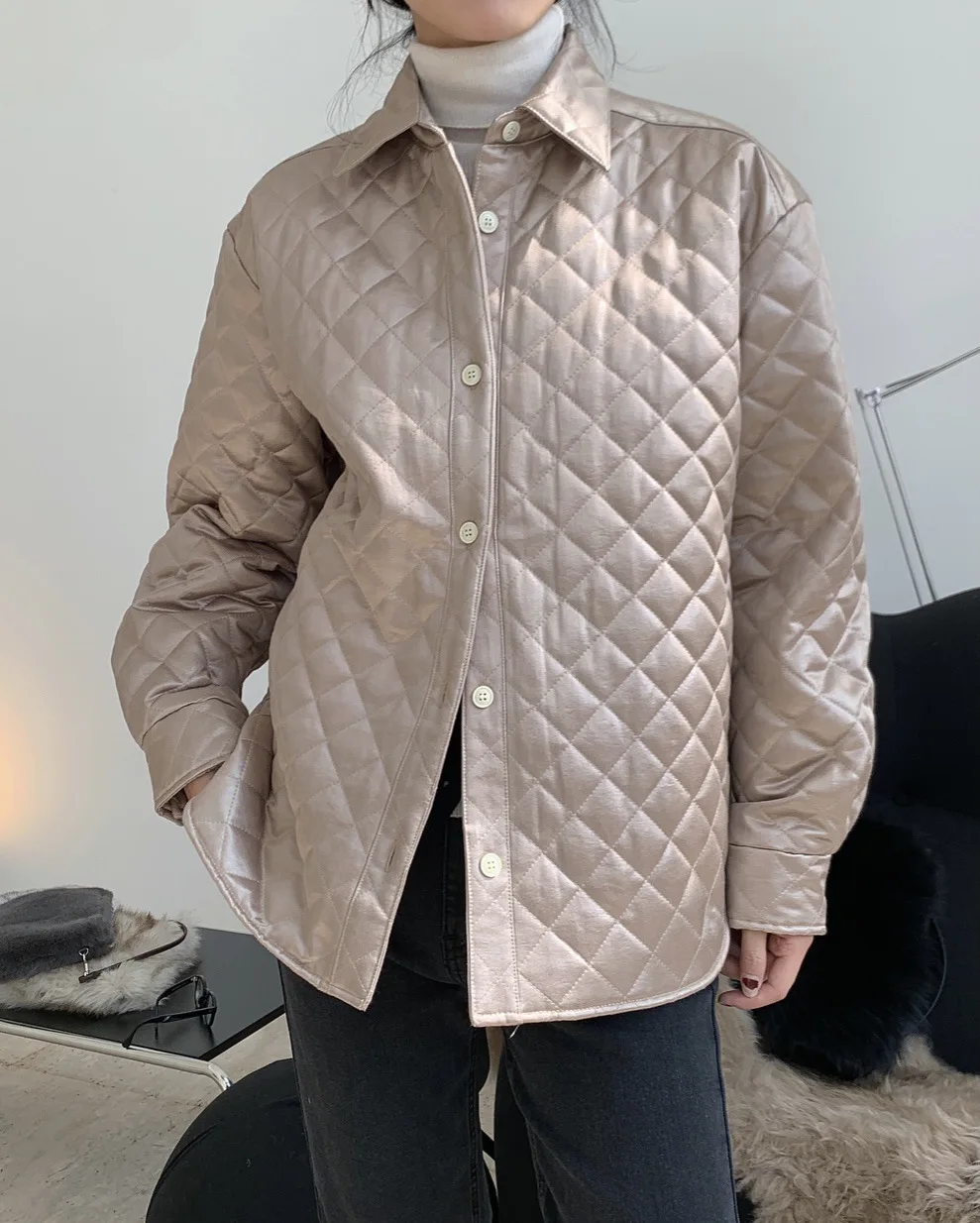 woman warm shirt-jacket