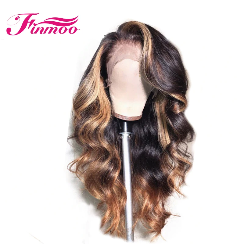 13x6 Ombre изюминка 1b/27 медовый блонд кружева передние человеческие волосы парики remy волосы волнистые предварительно сорванные кружева передний парик из натуральных волос