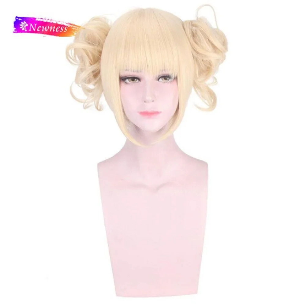 Newness My Hero Academia Cosplay Wig Styled Short Light Blonde Ponytails Synthetic Machine Made Hair Wigs For Women |