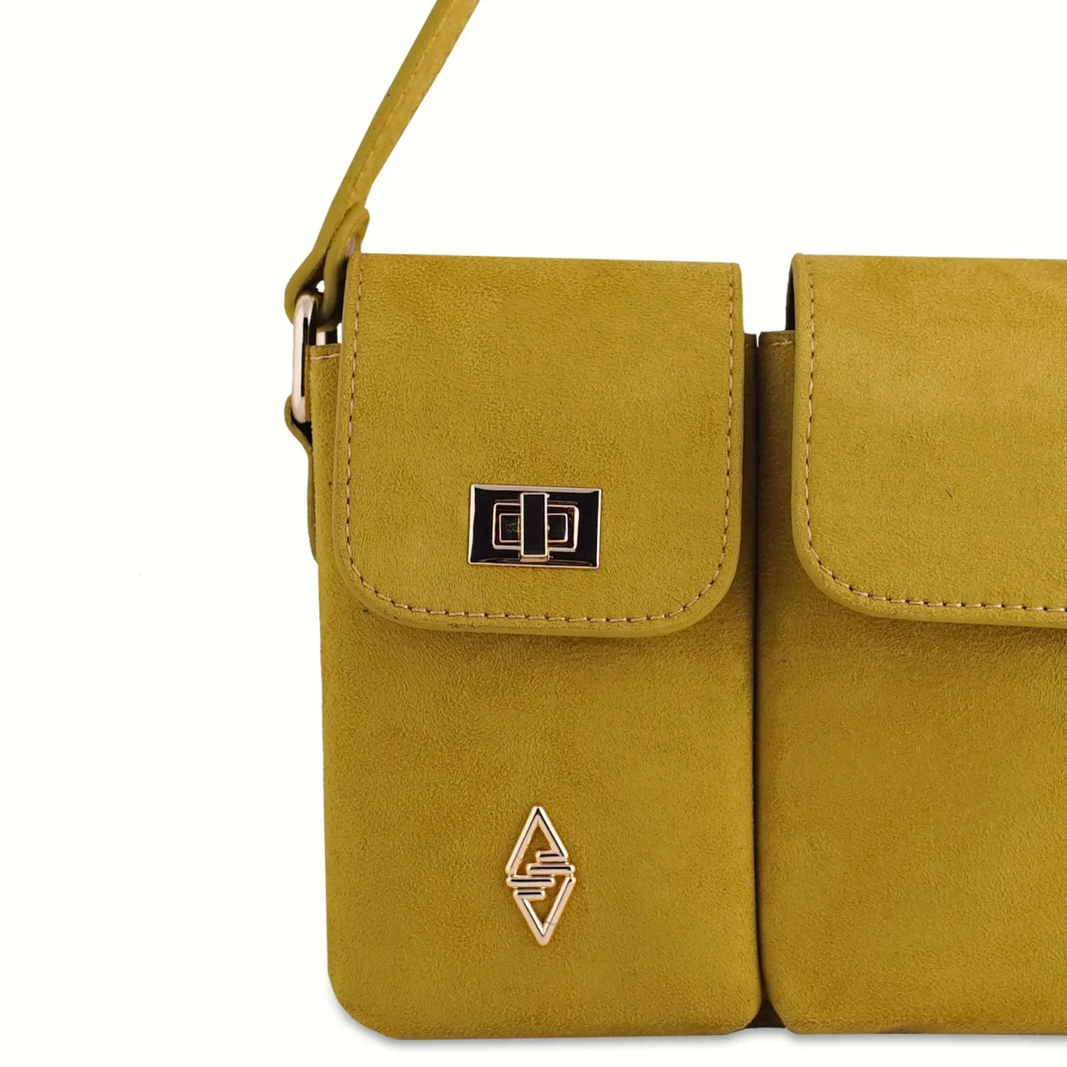 

ECRN BAG Yellow Cross Suspenders Hand and Shoulder Women 'S Handbag