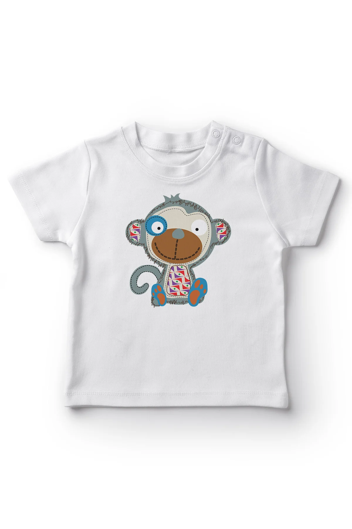 Angemiel/Милая футболка для маленьких девочек с изображением обезьяны Цвет белый |