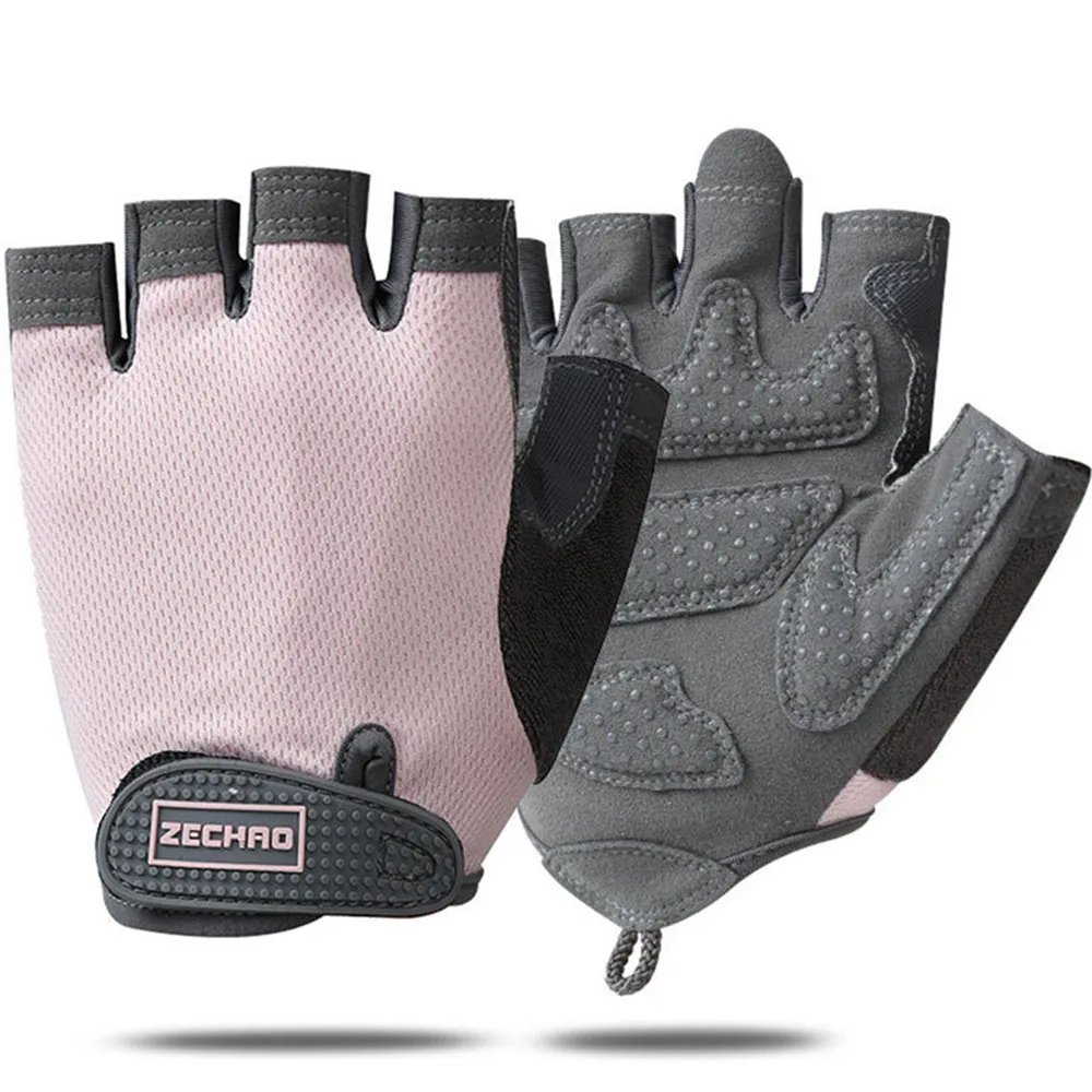 

Женские спортивные перчатки, велосипедные Перчатки для фитнеса, бега, тренажерного зала, упражнения на полпальца, тонкие дышащие Нескользя...