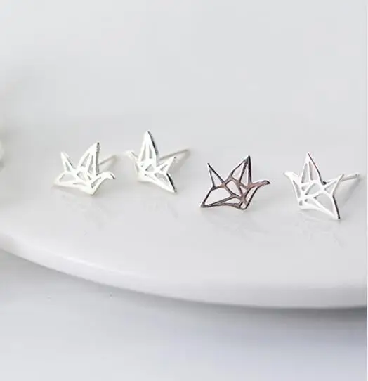 Милые и Изящные Бумажные серьги MIESTILO из стерлингового серебра 925 пробы оригами