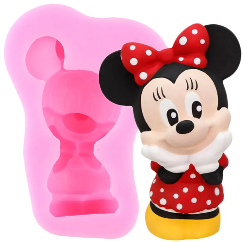 

Disney Cartoon Minnie Bow Silicone Mold Chocolate Fondant Cake Decorating Tools Soap Resin Aromatherapy Candle Plaster Moulds