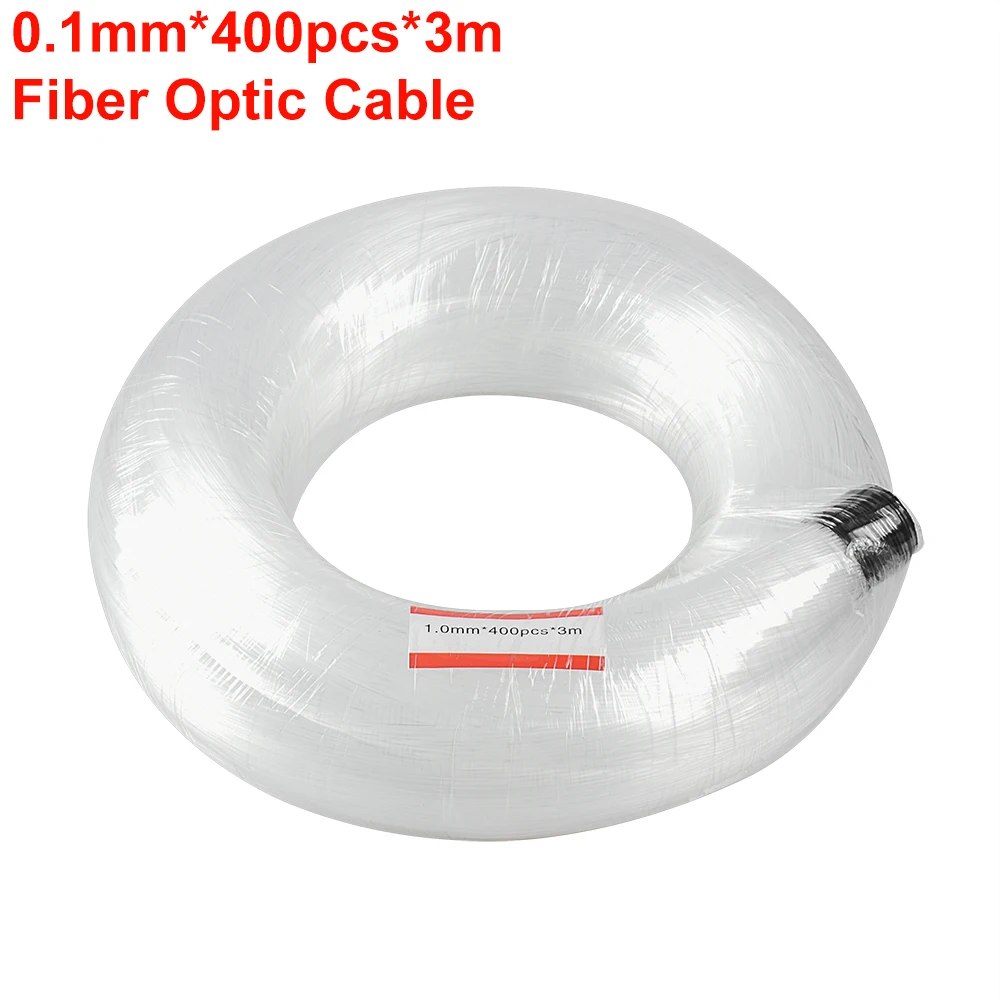 

1.0mm*400PCS*3M PMMA Plastic End Glow Fiber Optical Cable For All Kind LED Light Engine DIY Starry Sky Effect