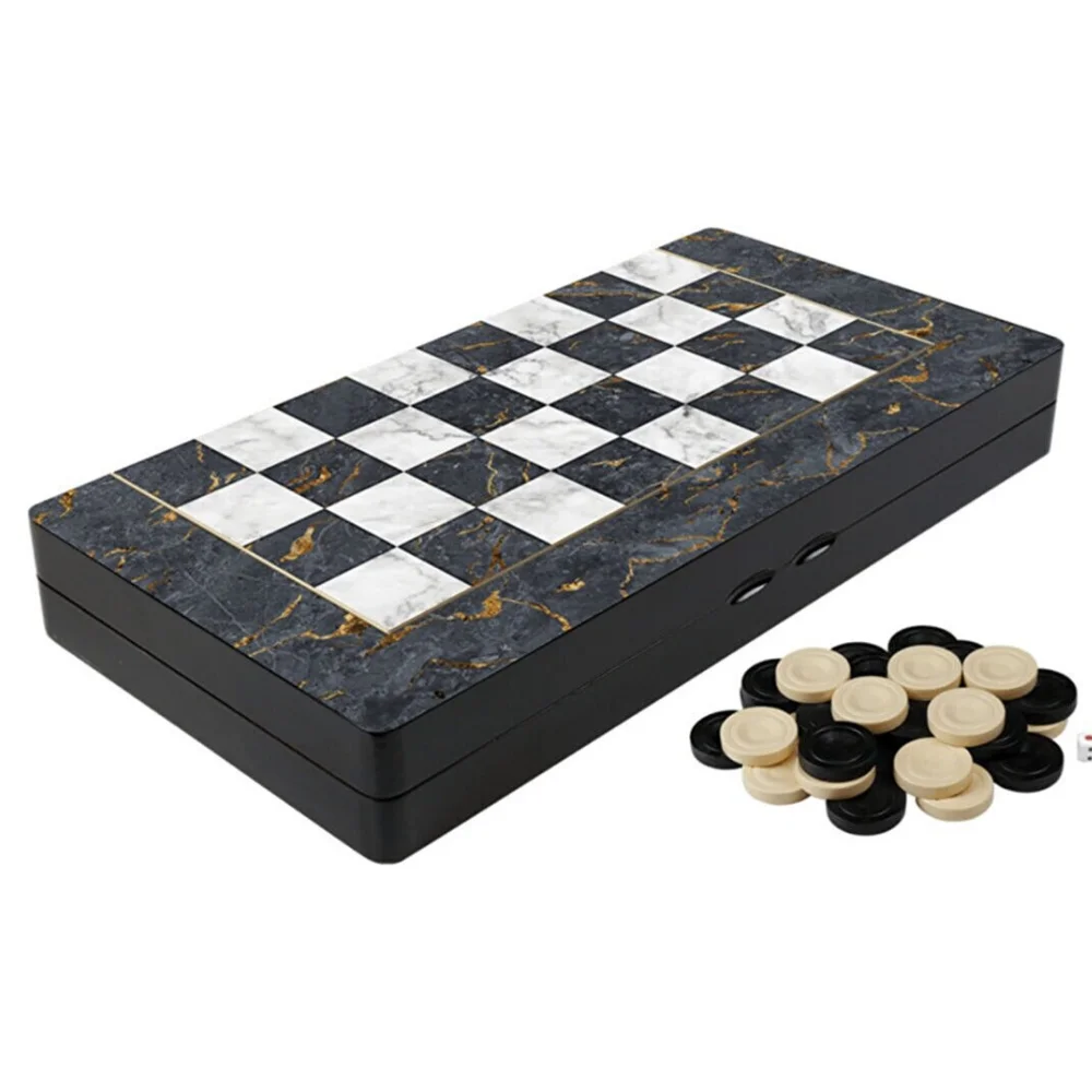 Роскошные Настольные шашки набор чипов из полиэстера с мраморным узором