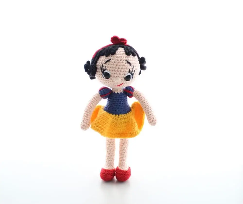 

Finecraft Princess Doll 100% Organic Handmade Cotton Yarn Knitted And Stuffed Plush Toy