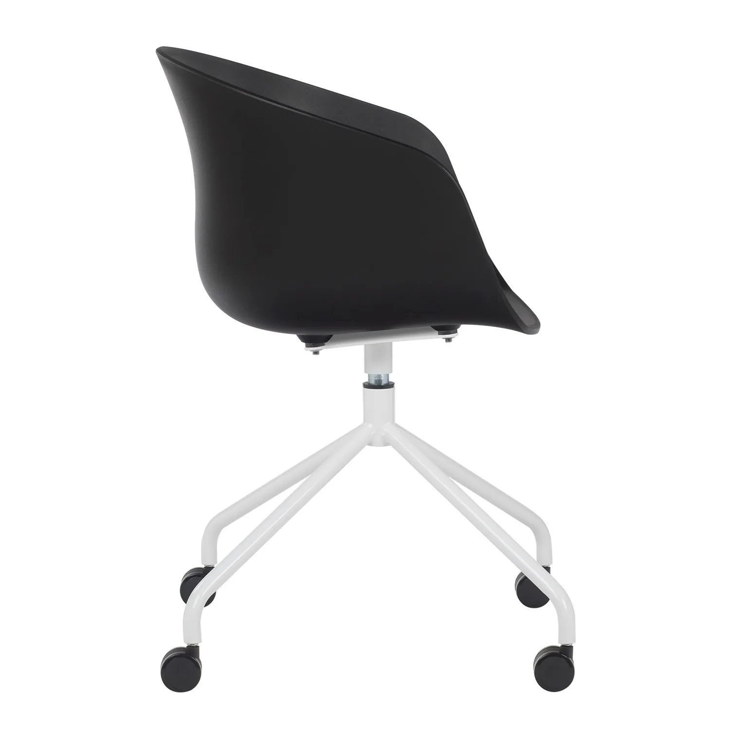 Офисное кресло SKLUM с колесами подлокотниками полипропиленовое сиденье стальные
