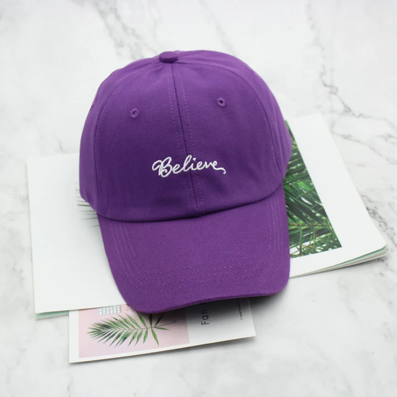 purple Новая хлопковая бейсболка, Повседневная бейсболка шапка с вышивкой, шапка унисекс, головные уборы для мужчин и женщин, модная Регулируемая Кепка - Цвет: purple