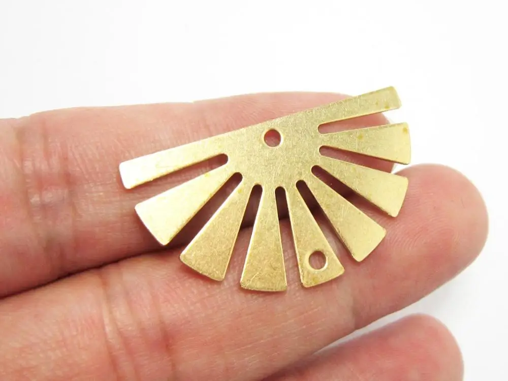 

20pcs Brass Earring Connector - Sun Earrings - Earring Findings - 35x19.6x0.6mm - Brass Sun Charm - Jewelry Supplies - R1051