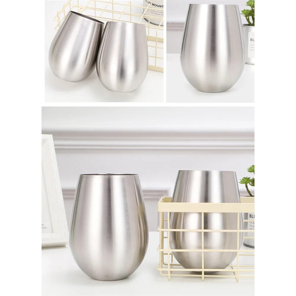 

18oz Stainless Steel Beer Cup Whiskey Vodka Wine Cup Juice Coffee Milk Tea Cup Multi-functional Flat Cup