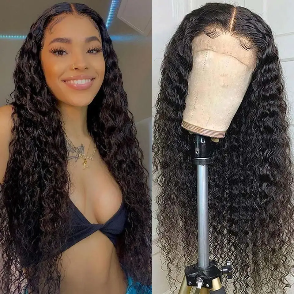 

360 Frontal Human Hair Wigs Deep Wave Brazilian Deep Wave Frontal Wig Brown Hd Lace Frontal Wig With Baby Hair For Black Woman