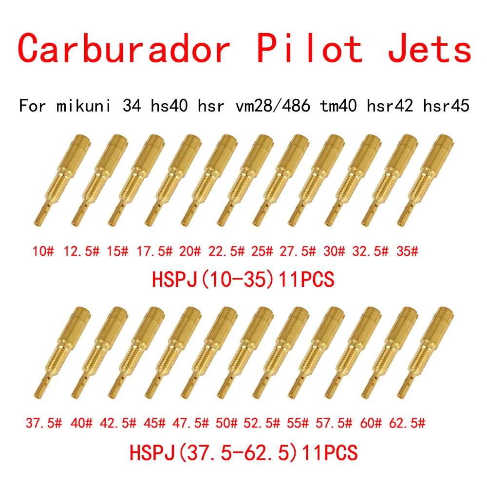 

Mortorcycle Slow Pilot Jet Set vm28/486 For mikuni HS40 HSR42/45/48 RS34-RS40 TM33 TM36 TM40 tamanhos 1994-65 Carburetor nozzle