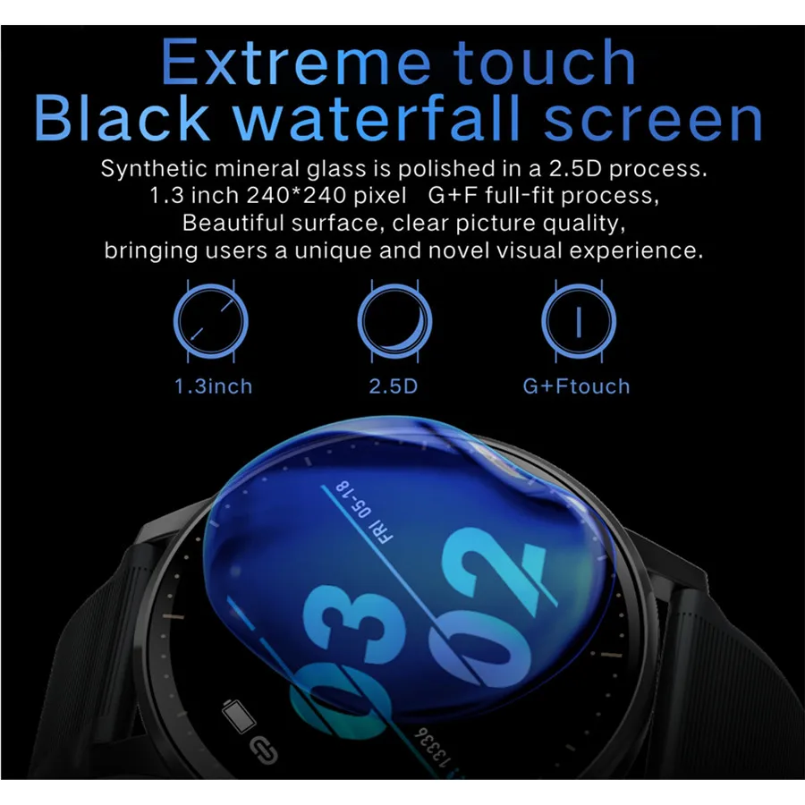 Accalia Q20 Смарт часы водонепроницаемые длительное время ожидания пульса кровяное