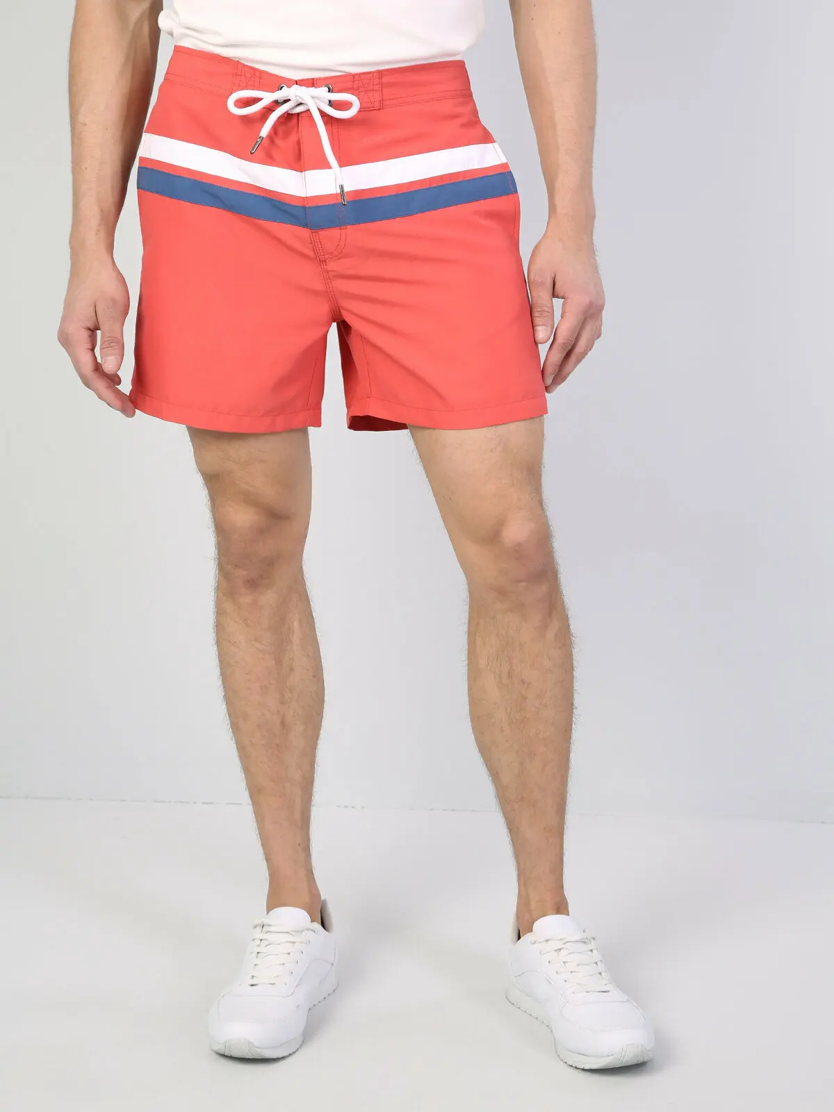 

Colins Men Slim Fit Coral Swim Short