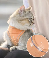outdoor cat leash vest mesh breathe adjustable harnesses for dogs harnes chest braces leads vest cat waterproof collar