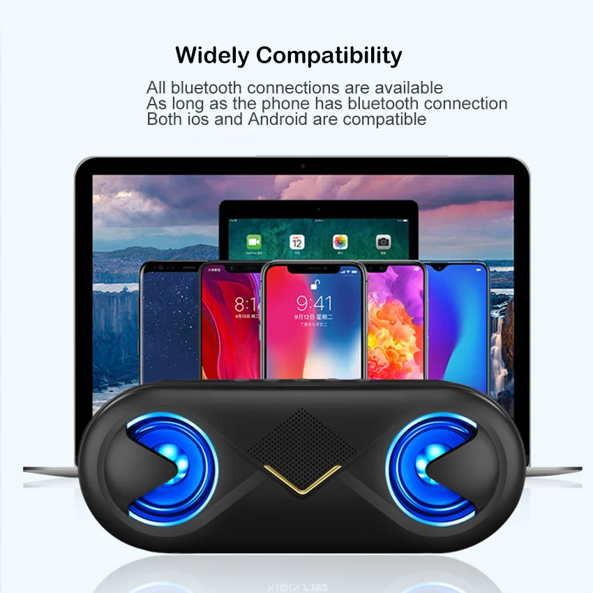 

Wiresto Bluetooth Speaker Portable Speaker Super 3D Stereo Bass Sound Speakers WaterproofSpeaker Support FM TF AUX