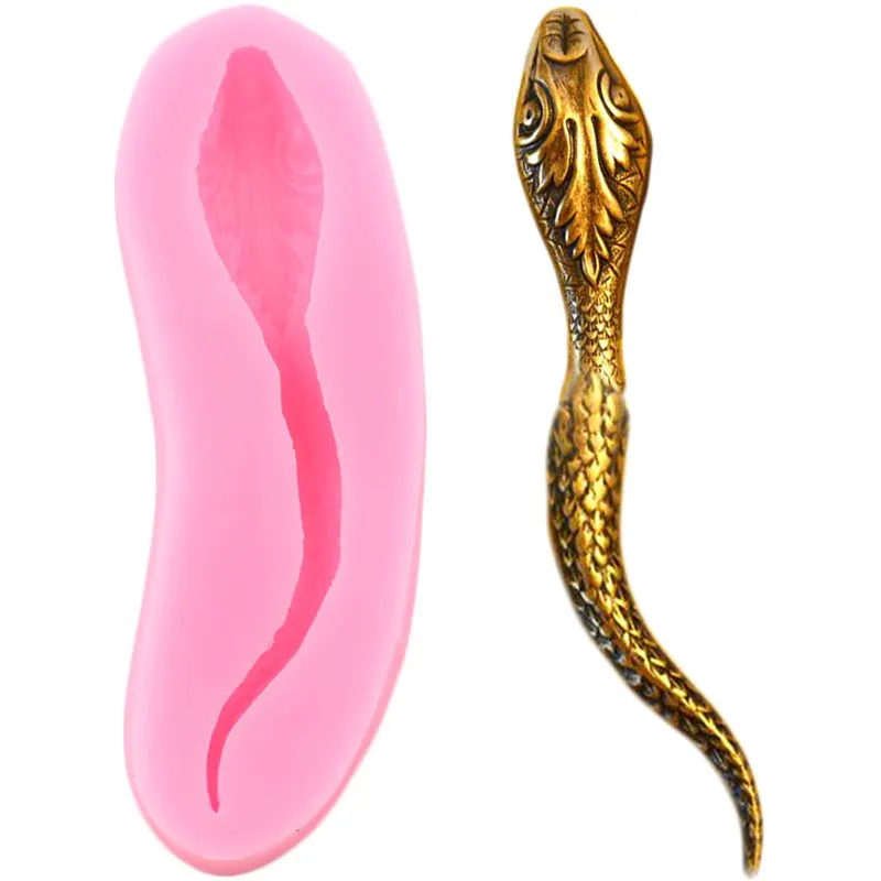 3D змея силиконовые формы инструменты для украшения тортов из мастики DIY ремесло