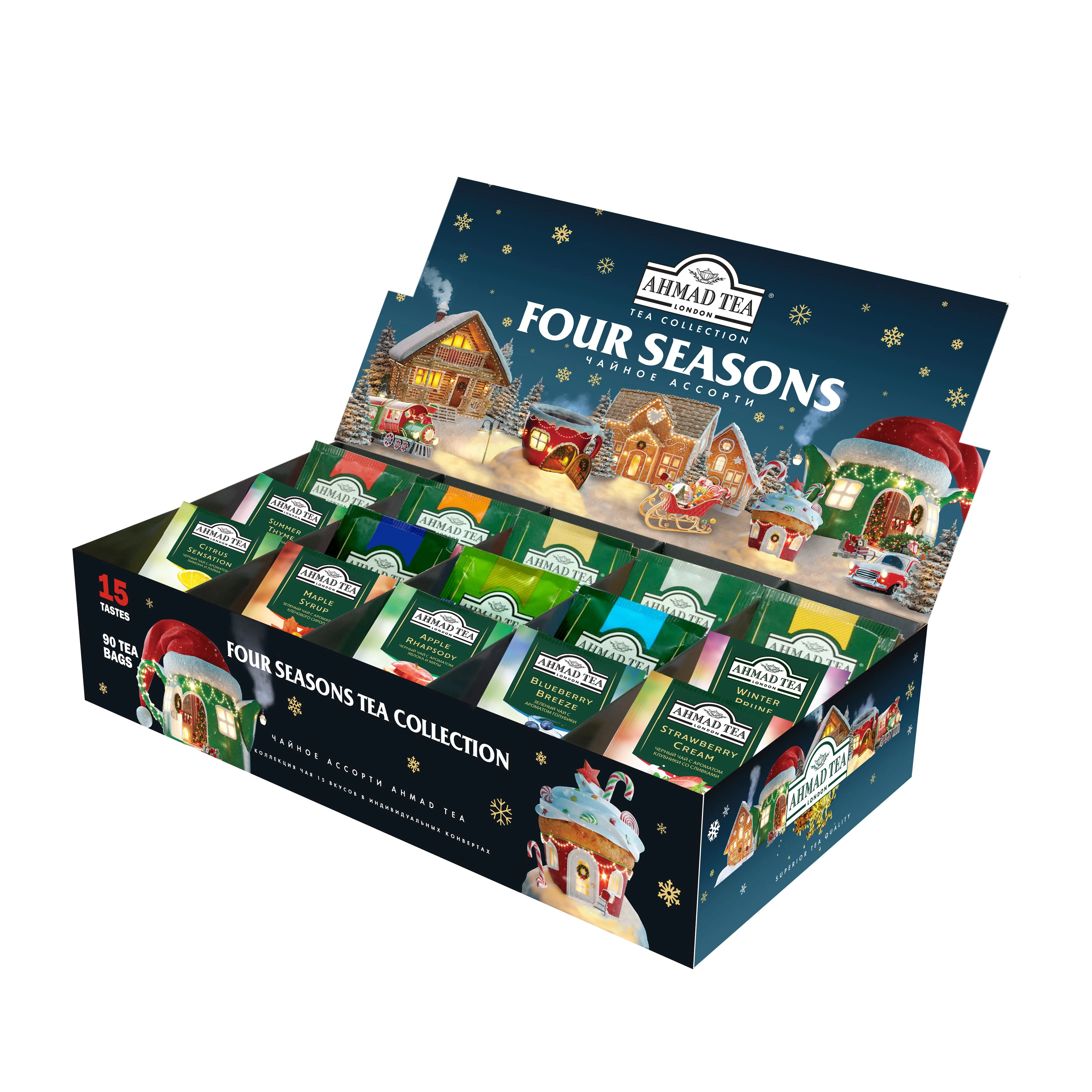 Чай ахмад набор чайное ассорти. Набор чая ahmad tea four seasons 15 вкусов 90 пакетиков. Ахмад tea four seasons вкусы. Вкусные недорогие чаи. Чай ахмад ассорти 90 пакетиков.