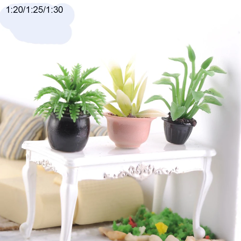 

1:20/1:25/1:30 Simulation Miniature Colorful Flower Pots DIY Handmade Model Materials Sand Table Indoor Garden Scenery Ornaments
