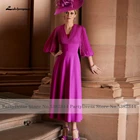 Lakshmigown розовое длинное платье для матери невесты, шифоновое элегантное женское платье с рюшами для гостей свадьбы 2022