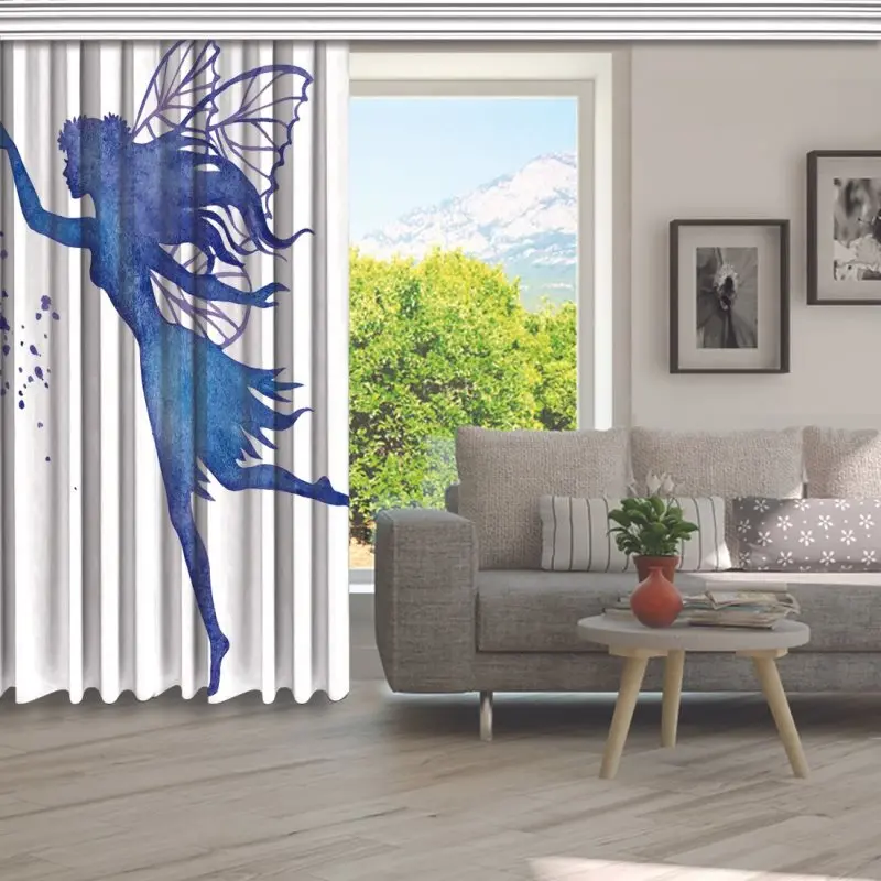 Занавеска фея девушка с волшебной палочкой силуэт волшебник эльф мечтательный