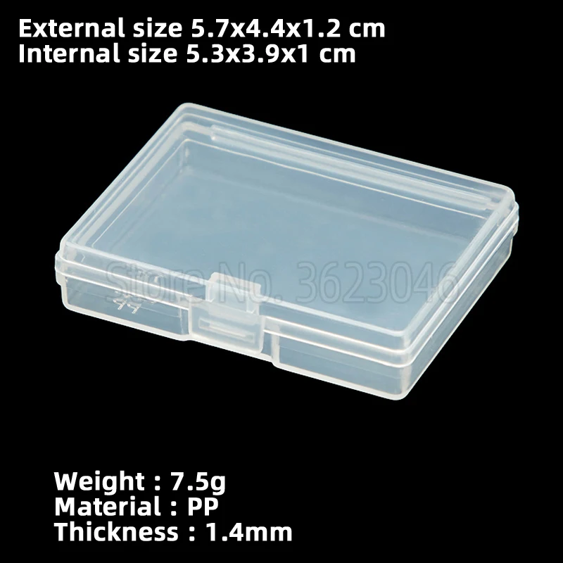 

10 pieces Square Tool Case Parts Accessory Organize Storage Screw Sample Transparent Box R410