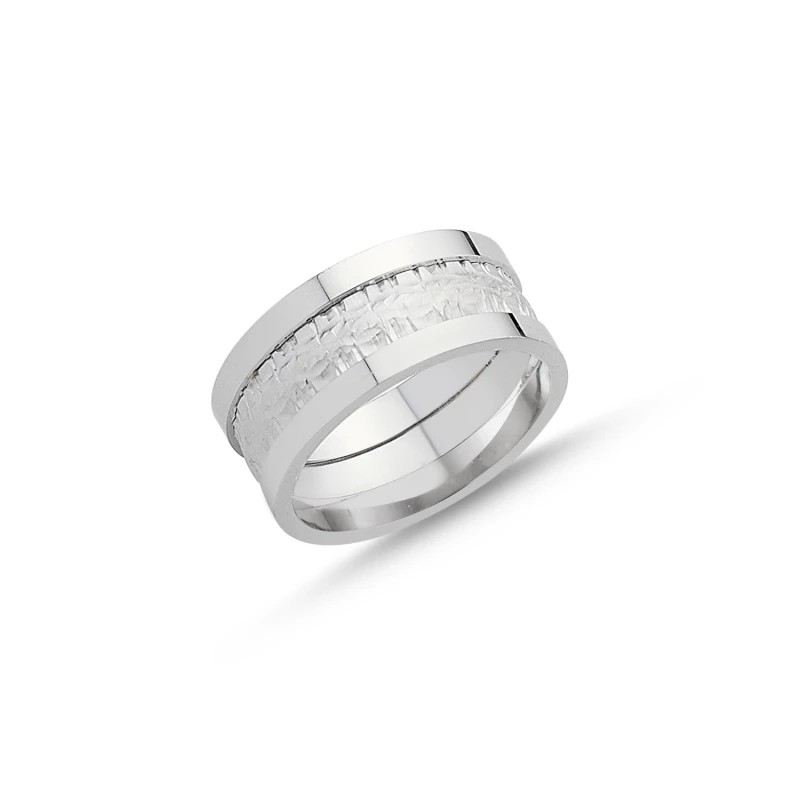 

Silver 925 Sterling Pattern Wedding Ring