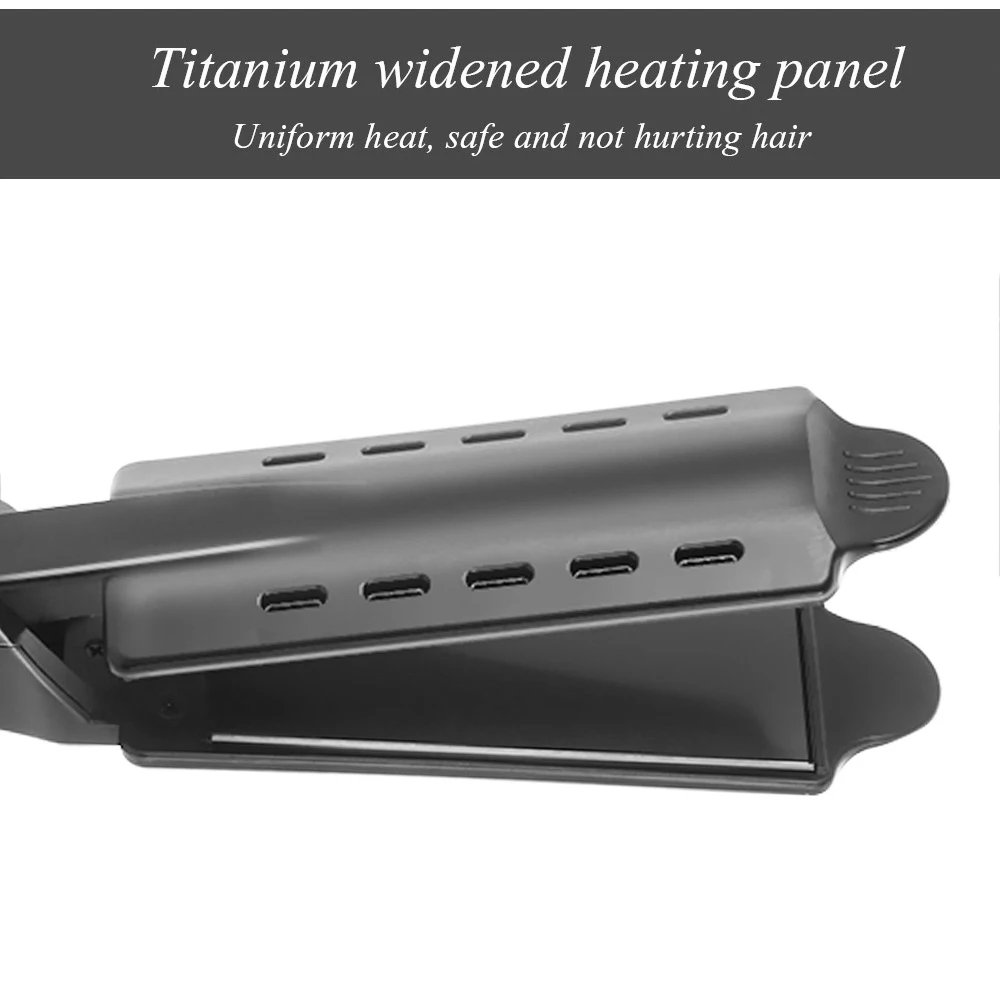 

Hair Straightener Four-gear Temperature Adjustment Ceramic Tourmaline Flat Iron Women Hair Straightener Widen Panel Hair Curler