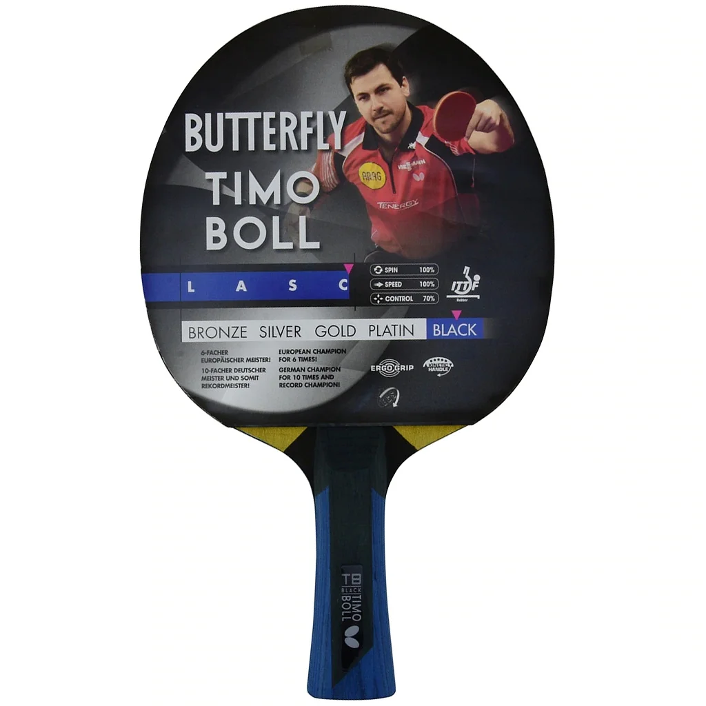 Butterfly 85031 Timo Boll черная ITTF Утвержденная ракетка для настольного тенниса|Ракетки