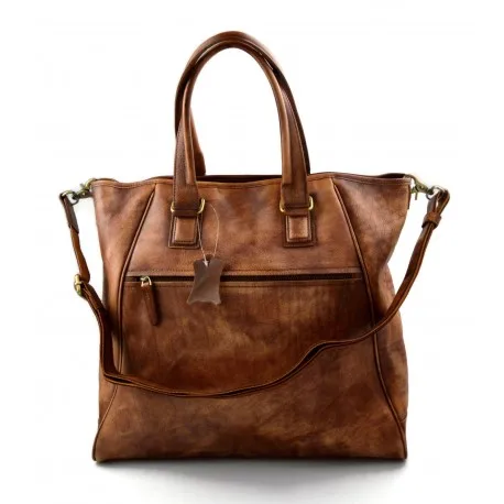 Кожаная дамская сумочка коричневая сумка для покупок через плечо| |