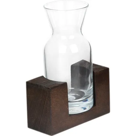 

Single Flower Pot with Wooden Case and Glass Vase