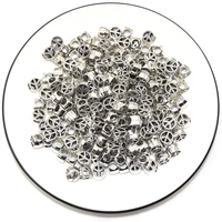 10pcs wholesale european large 5mm hole peace sign beads alloy metal spacer bead for diy crafts bracelets jewelry making