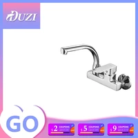 kitchen faucets wall mounted gourmet sinks mixer water cold hot 2 in 1 bide taps 360 degree rotation filter chrome single handle