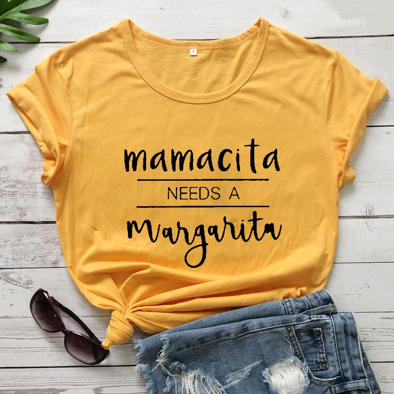 Футболка mamacita Need A margarita Женская забавная футболка с графическим рисунком женские
