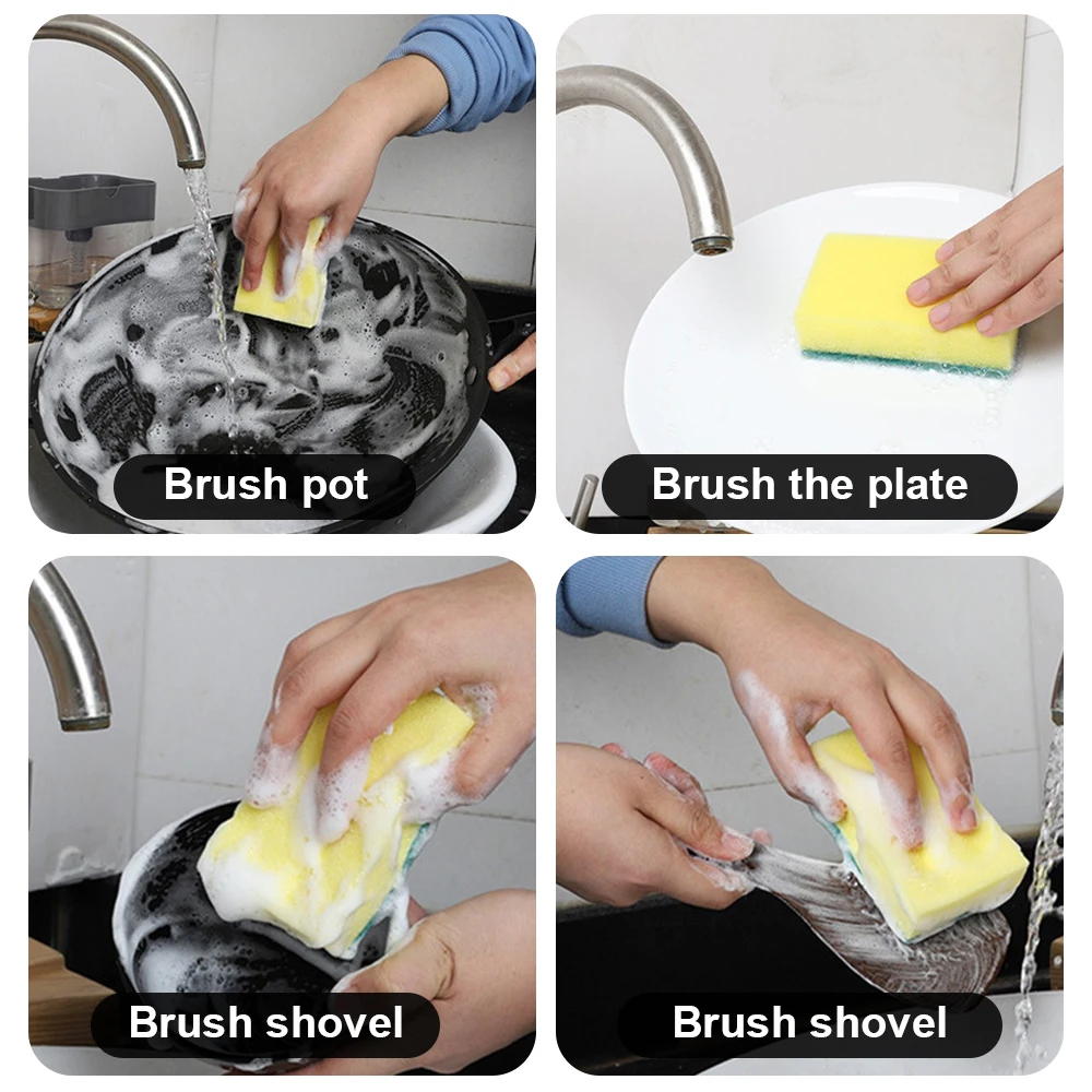 

2-in-1 Soap Pump Dispenser With Sponge Holder Liquid Dispenser Container Hand Press Soap Organizer Kitchen Cleaner Tools new