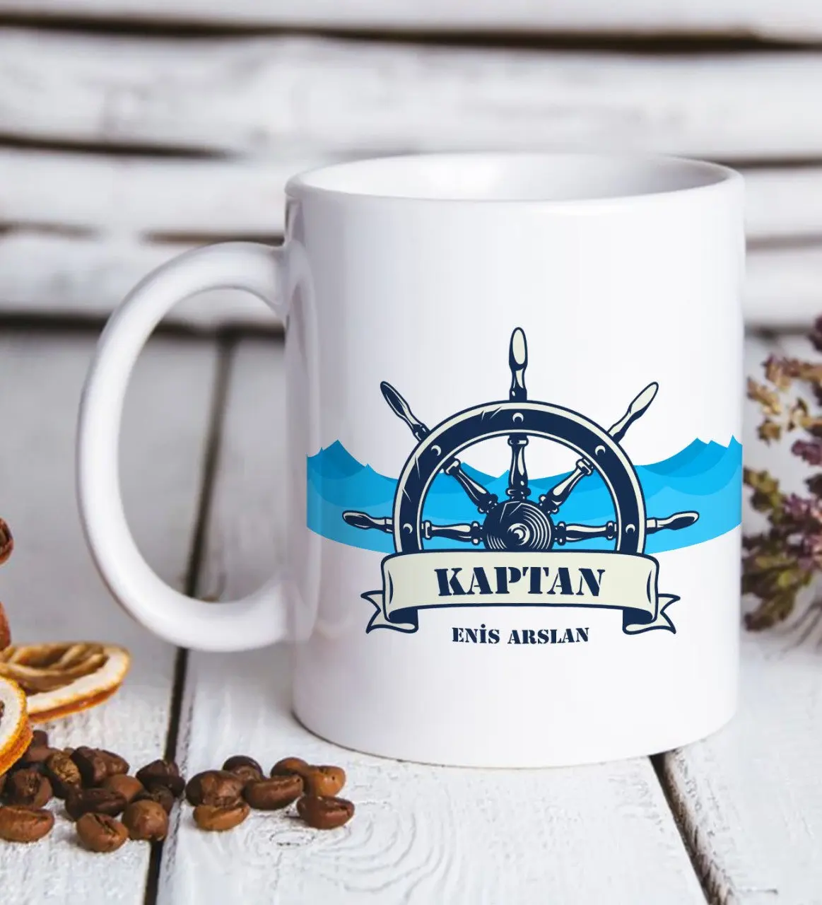 Персонализированные капитан белая кружка Bardak 9|Кружки| |