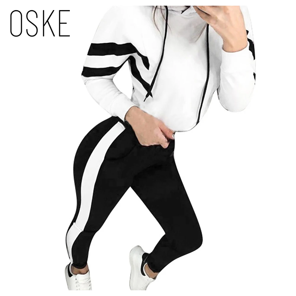 OSKE/однотонная облегающая женская толстовка с капюшоном Комплект толстовок в