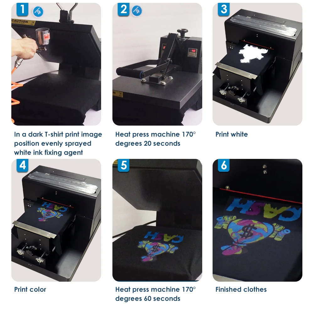 DIY Футболка принтер A3 планшетный струйный принтер многоцветный A3 DTG цветная печатная машина для футболки одежда с текстильные чернила