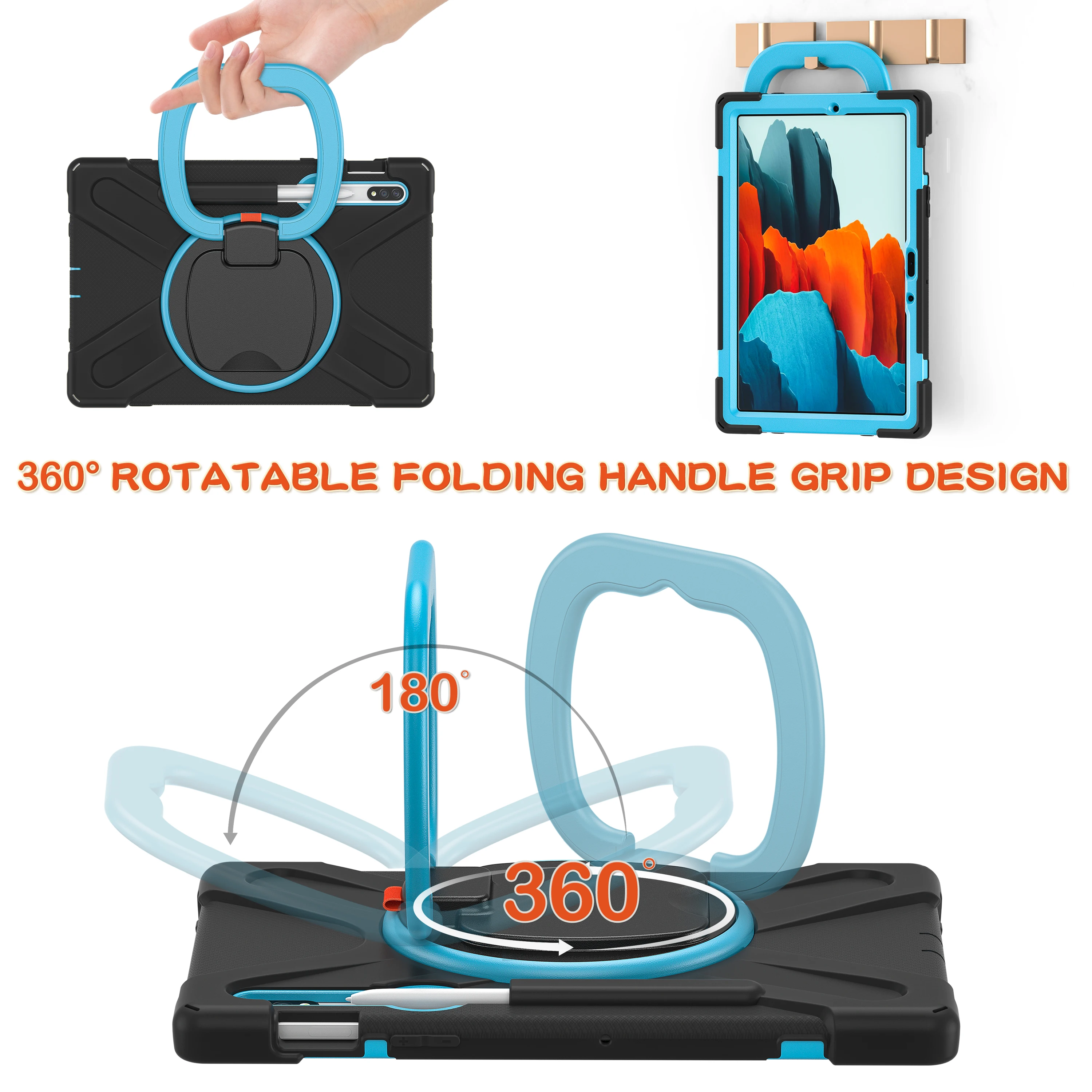 for samsung galaxy tab s7 plus fe case magnetic stand cover with pencil holder for galaxy tab s6 lite tab a 10 1 a 8 a7 10 4 cas free global shipping