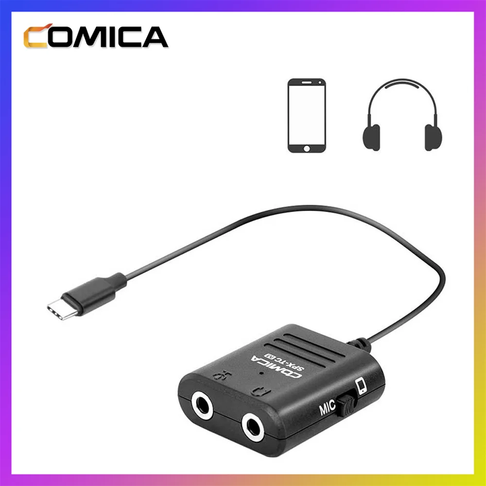 

COMICA SPX-TC Adapter TRS TRRS 3.5mm Microphone to USB TYPE-C Audio Cable for Android Smartphones Huawei Samsung