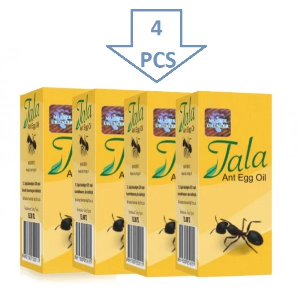 

Tala Karınca Yumurta Yağı Epilasyon Doğal Organik Cilt Vücut Bakımı 20ml X4 PCS