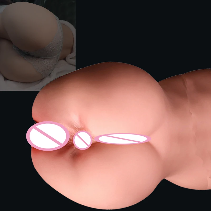 

Realistic Pussy Vagina Uterus Anus Double Channels Ass Soft Silicone Doll Male Masturbator Sex Toys for Men Masturbation Cup